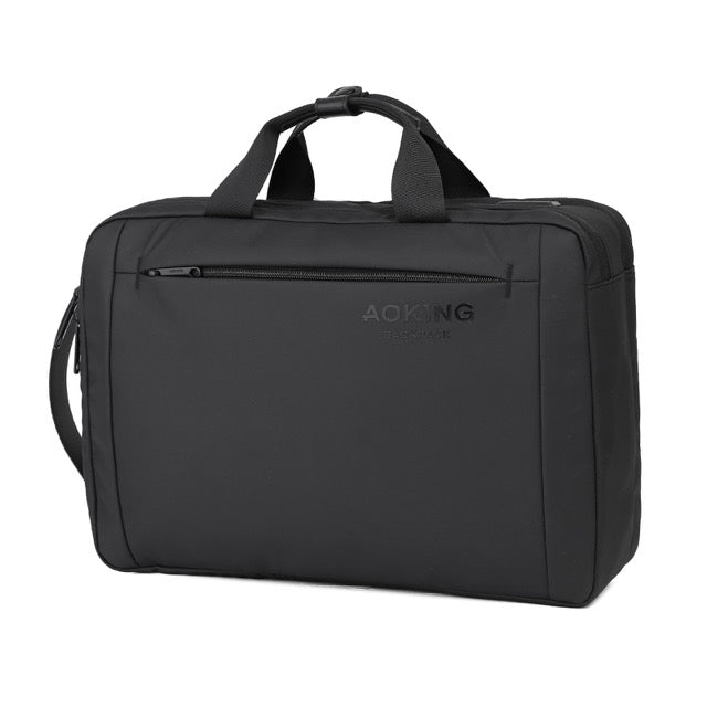 🎒 Рюкзак/деловая сумка премиум-класса, серый, 2-в-1: сумка для ноутбука и деловая сумка, можно носить как на плече, так и на спине – AOKING