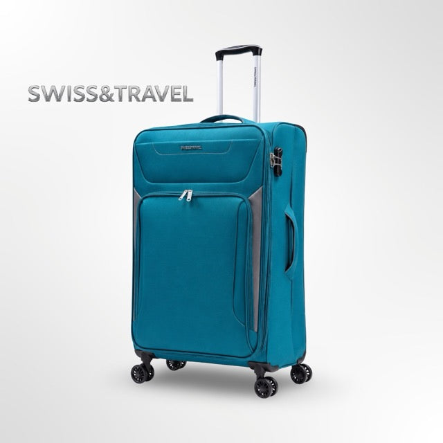 SWISS & TRAVEL GENEVA – מבצע חסר תקדים מזוודת בד ירוק גדולה 28