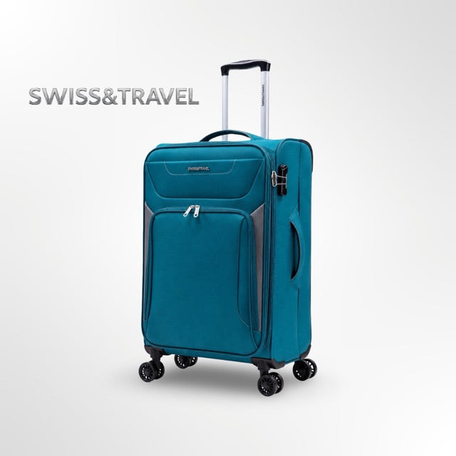 SWISS & TRAVEL GENEVA – מבצע חסר תקדים מזוודת בד אפור גדולה 24