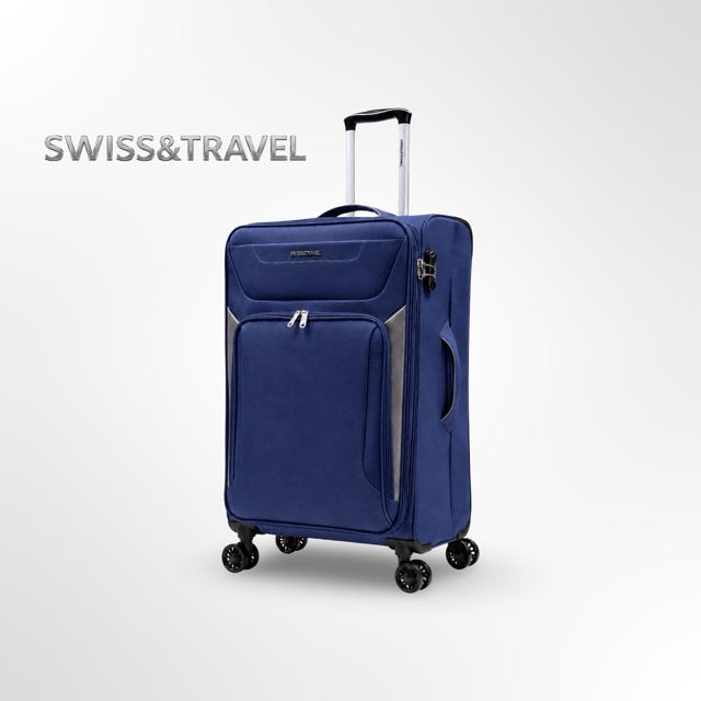 SWISS & TRAVEL GENEVA – מבצע חסר תקדים מזוודת בד אפור גדולה 24