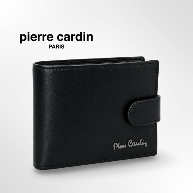 ארנק גבר Pierre Cardin מעור איטלקי – עם לשונית סגירה והגנת RFID