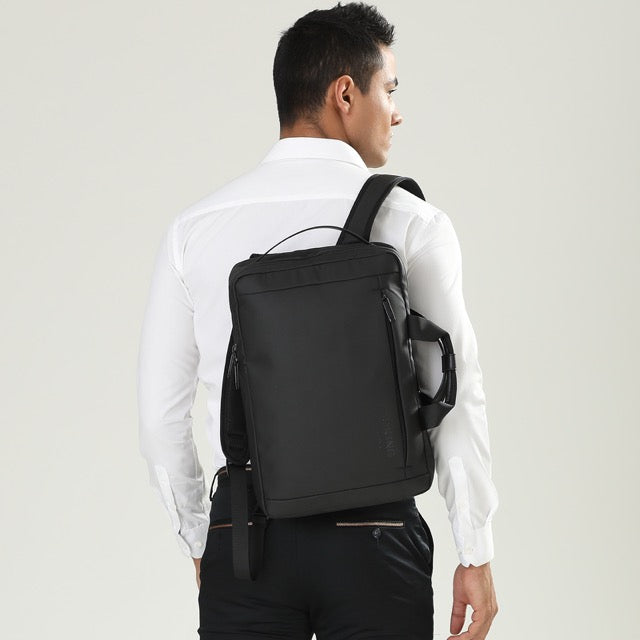 🎒 Рюкзак/деловая сумка премиум-класса, серый, 2-в-1: сумка для ноутбука и деловая сумка, можно носить как на плече, так и на спине – AOKING