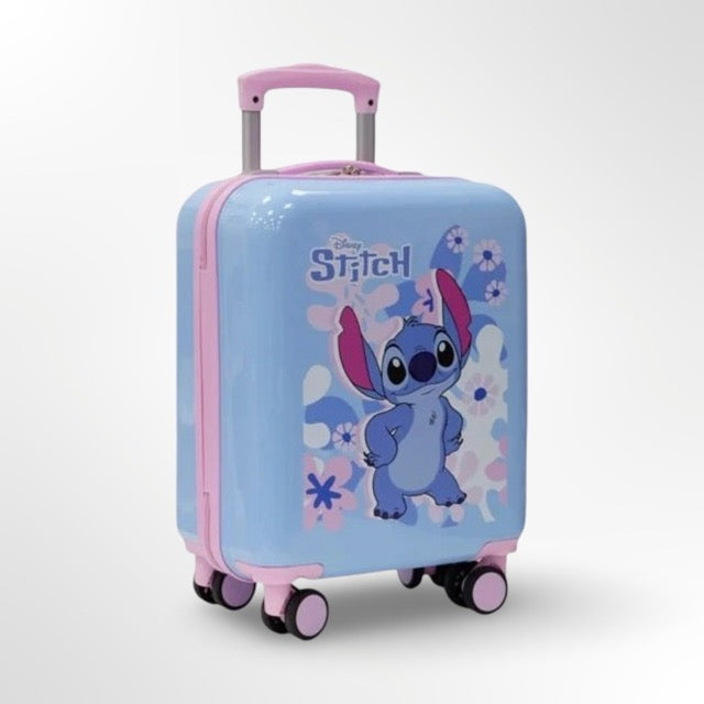 מזוודת ילדים קשיחה 18" לעלייה למטוס בעיצוב Stitch & Angel מבית Disney - משלוח חינם