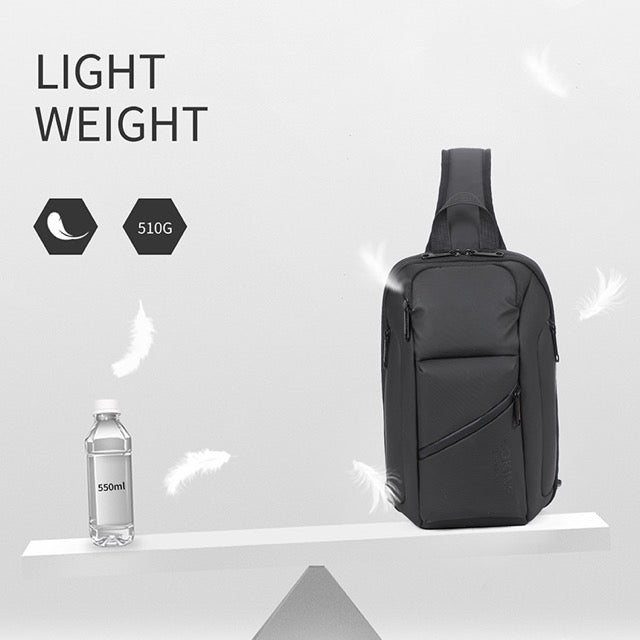 🎒 Роскошная нагрудная/боковая сумка AOKING – компактная, стильная и водонепроницаемая 💧 Официальный импортер 