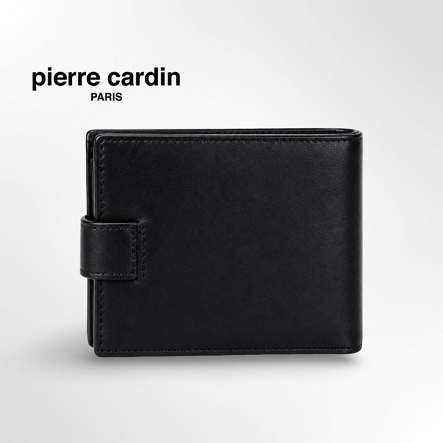 ארנק גבר Pierre Cardin מעור איטלקי – עם לשונית סגירה והגנת RFID