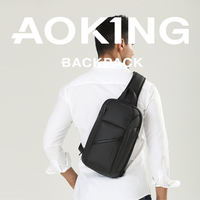 🎒 Роскошная нагрудная/боковая сумка AOKING – компактная, стильная и водонепроницаемая 💧 Официальный импортер 