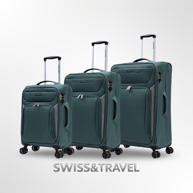 סט טורקיז מזוודות שלישיה במבצע מיוחד מבית SWISS & TRAVEL