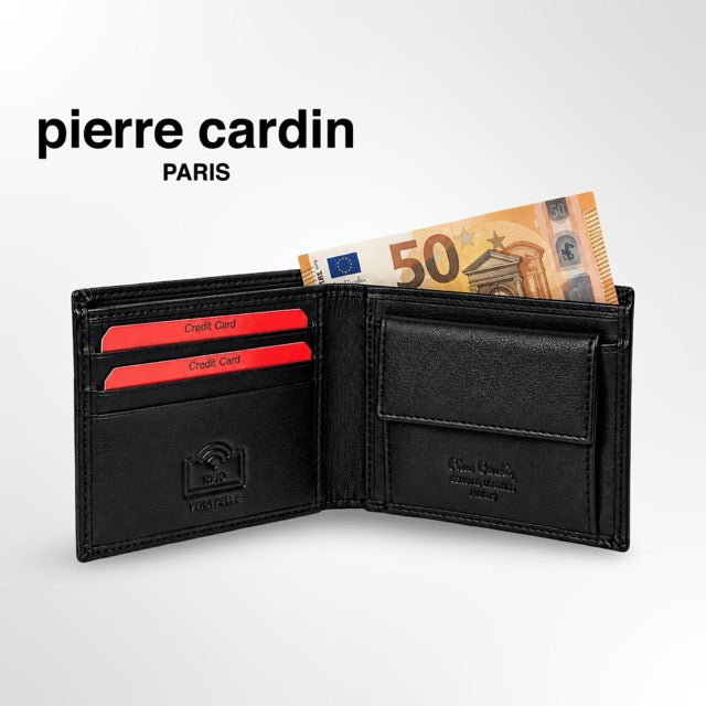 ארנק גבר דק במיוחד Pierre Cardin מעור איטלקי – עם הגנת RFID