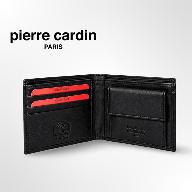 ארנק גבר דק במיוחד Pierre Cardin מעור איטלקי – עם הגנת RFID