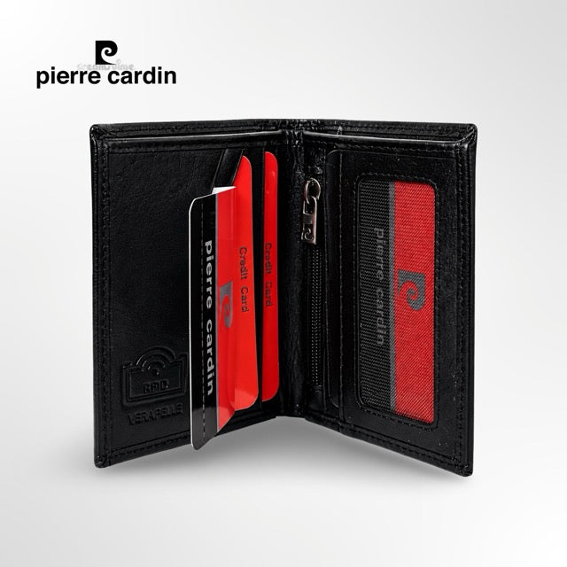 ארנק עור לגבר Pierre Cardin מעור ברידג׳ איטלקי – תוצרת איטליה