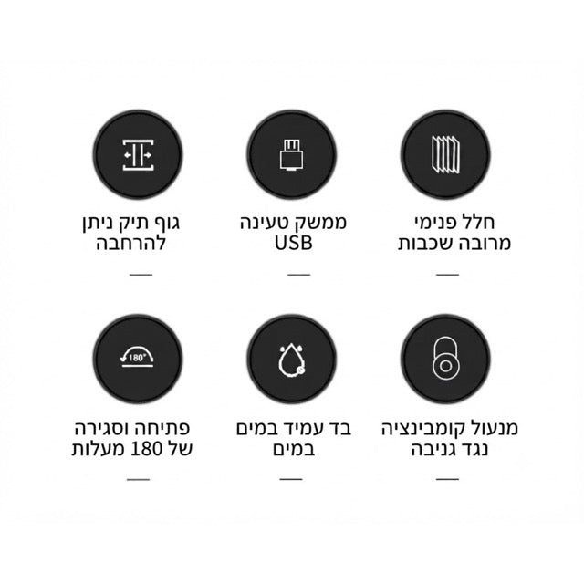 תיק גב חקי פרימיום עליה למטוס ומחשב נייד
