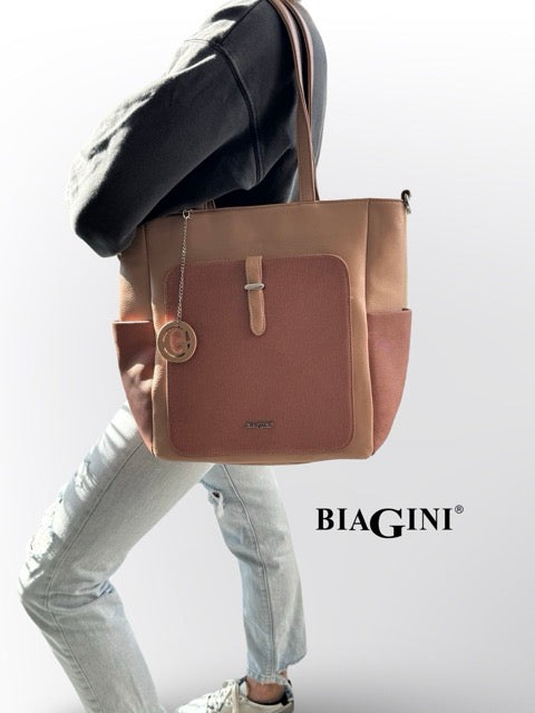 תיק נשים וורוד עתיק BIAGINI “נדיה”