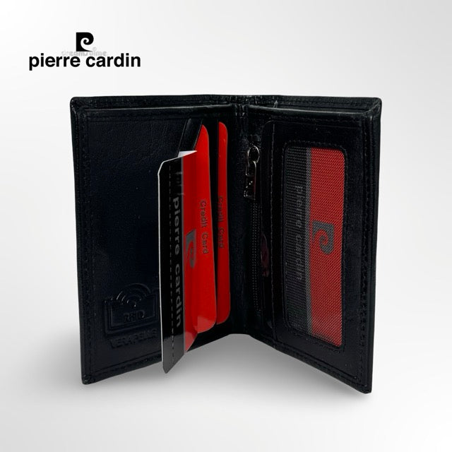 ארנק עור לגבר Pierre Cardin מעור ברידג׳ איטלקי – תוצרת איטליה