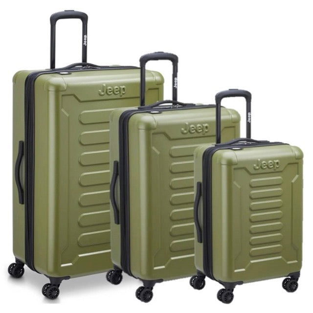 JEEP -  סט מזוודות שלישיה איכותיות קשיחות כחול ג׳יפ
