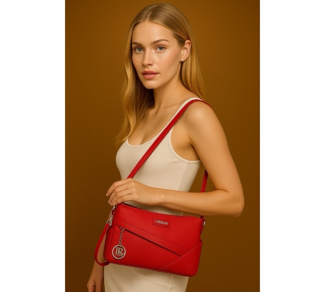 LORENZO תיק סידני שחור לק מבית