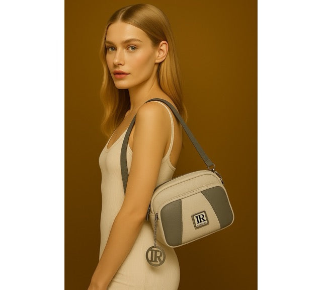 תיק נשים LORENZO מילאנו מיני עתיק קרם