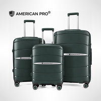 סט מזוודות AMERICAN PRO ירוק