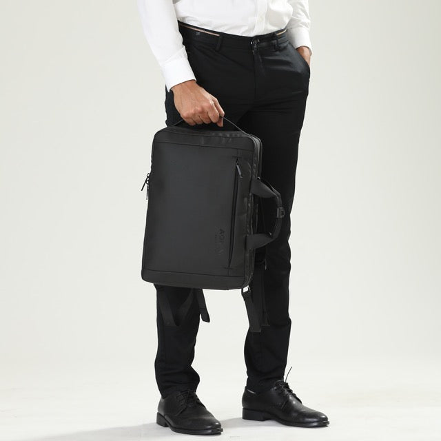 🎒 Рюкзак/деловая сумка премиум-класса, серый, 2-в-1: сумка для ноутбука и деловая сумка, можно носить как на плече, так и на спине – AOKING