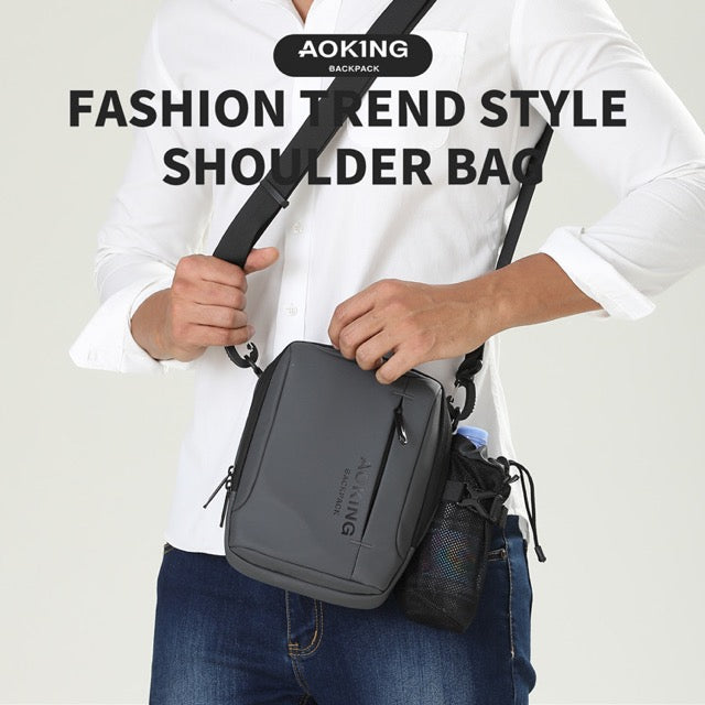 🎒 Мужская компактная сумка через плечо/кроссбоди AOKING - маленький размер, большая вместительность. Официальный импортер.