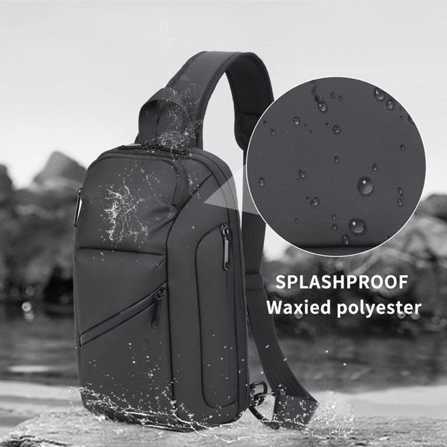 🎒 Роскошная нагрудная/боковая сумка AOKING – компактная, стильная и водонепроницаемая 💧 Официальный импортер 