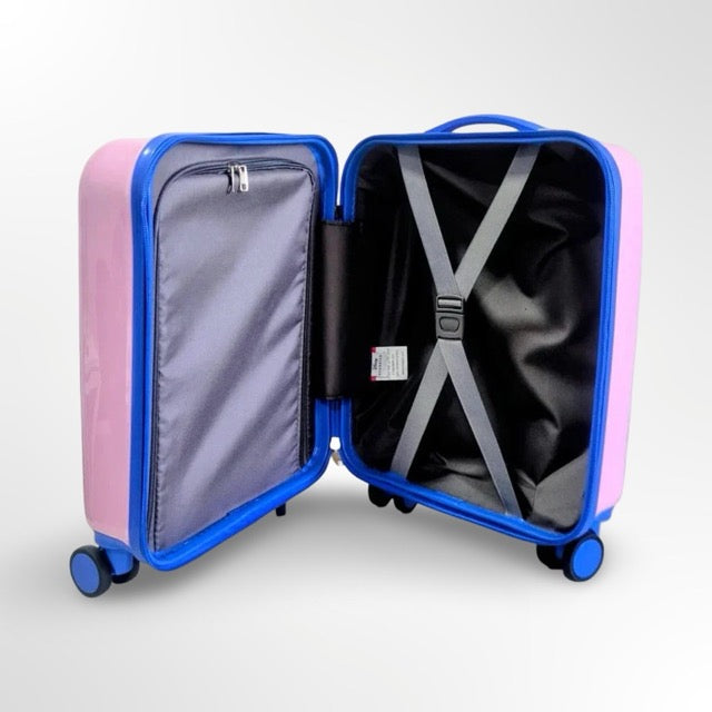מזוודת ילדים קשיחה 18" לעלייה למטוס בעיצוב Stitch & Angel מבית Disney - משלוח חינם