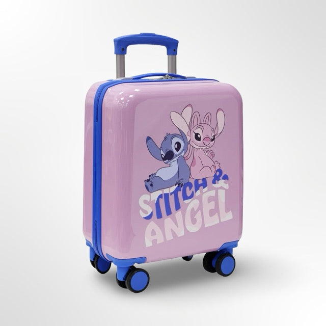 מזוודת ילדים קשיחה 18" לעלייה למטוס בעיצוב Stitch & Angel מבית Disney - משלוח חינם