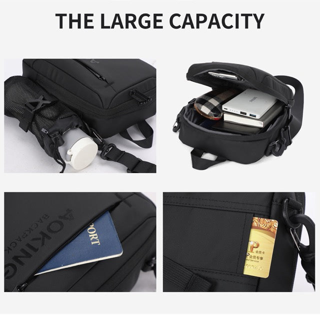 🎒 Мужская компактная сумка через плечо/кроссбоди AOKING - маленький размер, большая вместительность. Официальный импортер.