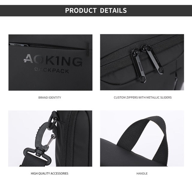 🎒 Мужская компактная сумка через плечо/кроссбоди AOKING - маленький размер, большая вместительность. Официальный импортер.