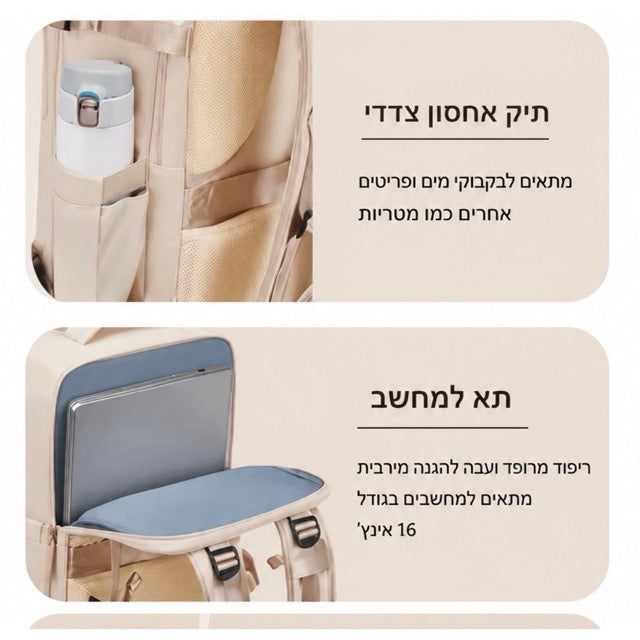 תיק גב CABIN AIR תיק עליה למטוס אפור- Low Cost Flight - Wizz Air
