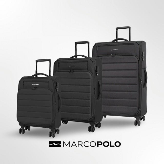 סט 3 מזוודות בד MARCO POLO SKYLINE – סט אחד שמוכן לכל סוג של נסיעה