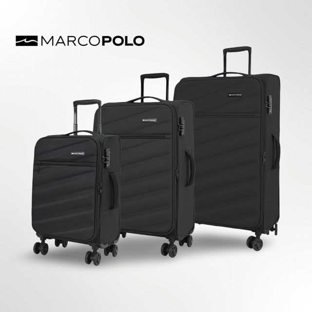 סט 3 מזוודות בד MARCO POLO STRATUS – סט אחד שמכין אתכם לכל חופשה