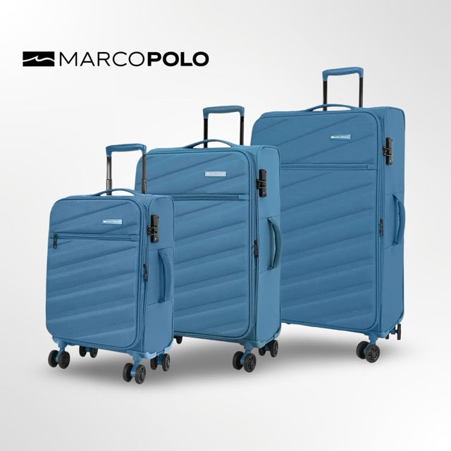 סט 3 מזוודות בד MARCO POLO STRATUS – סט אחד שמכין אתכם לכל חופשה