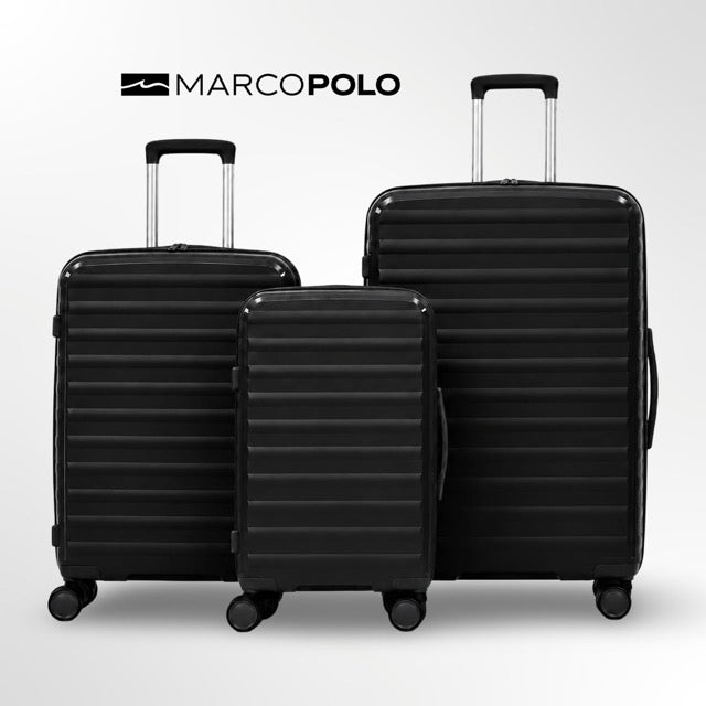 סט 3 מזוודות קשיחות מתרחבות 20"+25"+29" בלתי שבירות מבית MARCO POLO דגם SYMPHONY