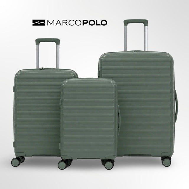 סט 3 מזוודות קשיחות מתרחבות 20"+25"+29" בלתי שבירות מבית MARCO POLO דגם SYMPHONY