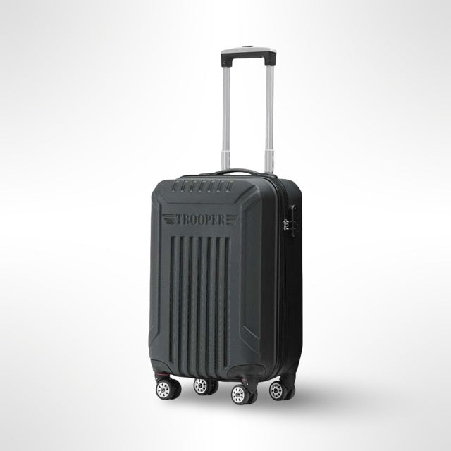 Ttravel-pluse  מזוודה קשיחה 20״ שחור עליה למטוס  ״טרולי״)