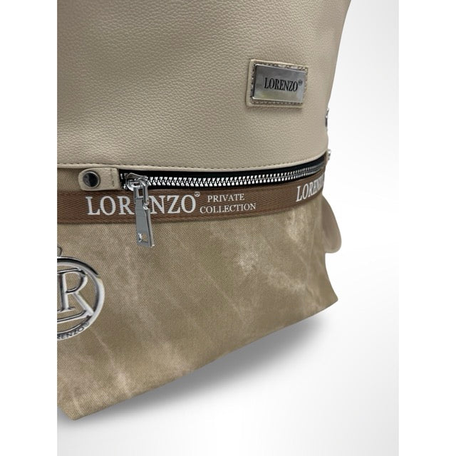 תיק גב זיפר וורוד LORENZO