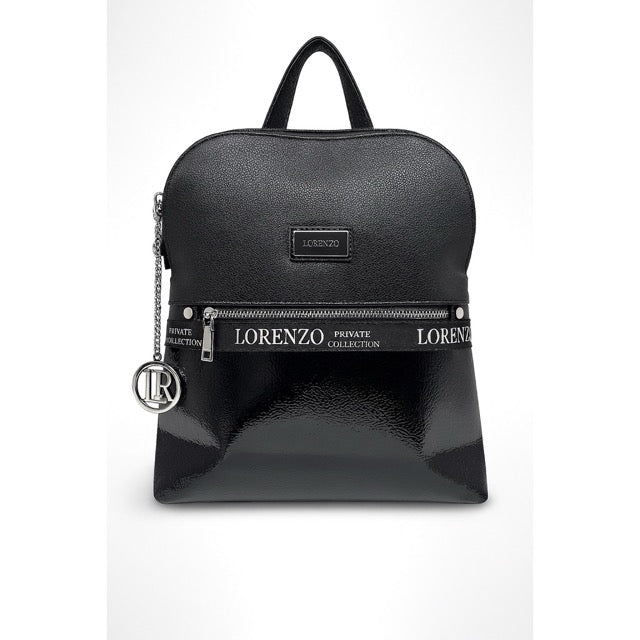 תיק גב זיפר לבן   LORENZO