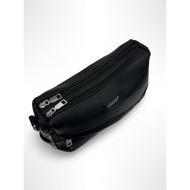 LORENZO תיק סידני שחור לק מבית