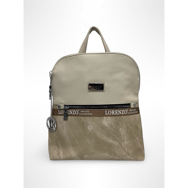 תיק גב זיפר שחור  LORENZO