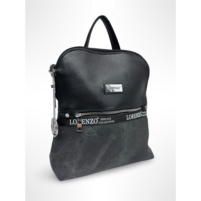 תיק גב זיפר בז  LORENZO