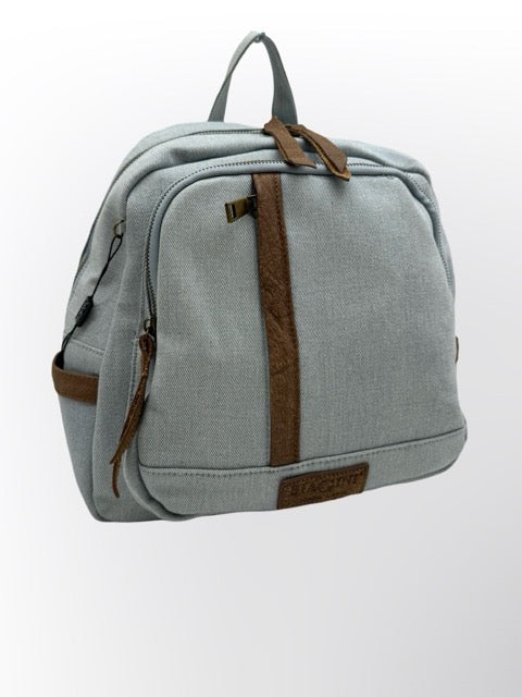 תיק גב לנשים רוז כחול BIAGINI ג׳ינס אורינל גימורי עור אמיתי