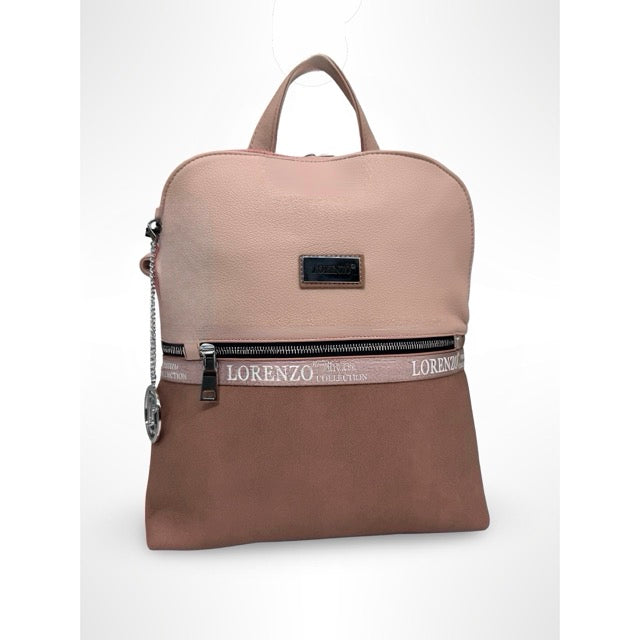 תיק גב זיפר בז  LORENZO