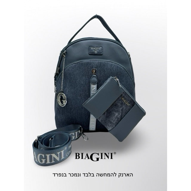 תיק גב נשים שחור BIAGIN סופיה