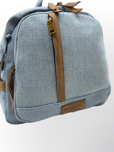 תיק גב לנשים רוז BIAGINI ג׳ינס אורינל גימורי עור אמיתי