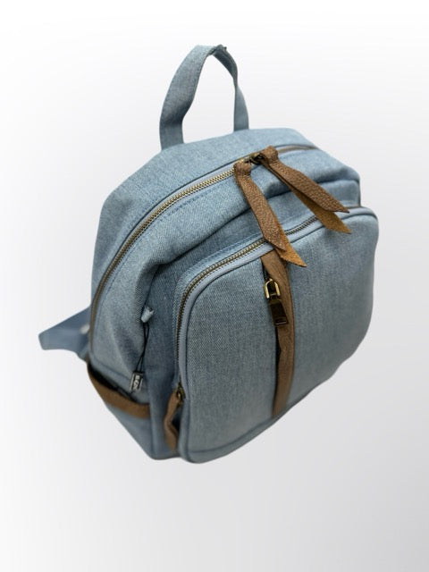 תיק גב לנשים רוז BIAGINI ג׳ינס אורינל גימורי עור אמיתי