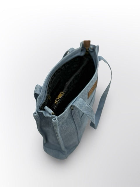 תיק ג׳ינס בהיר ג׳רסי BIAGINI