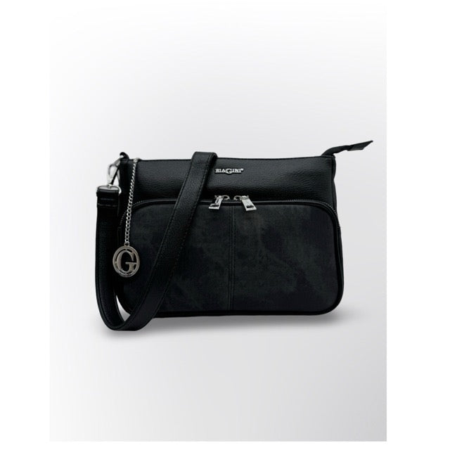 תיק צד קרין שחור ניילון BIAGINI