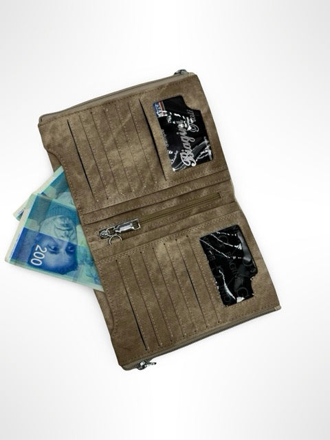 ארנק נשים אפור BIAGINI אווה