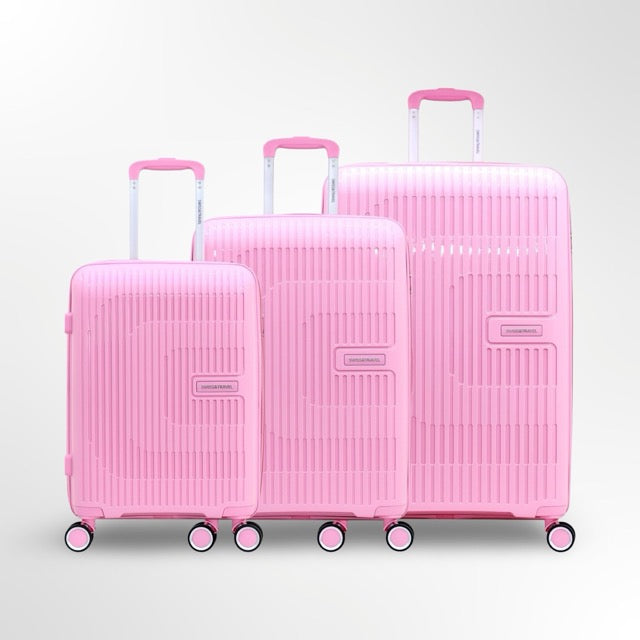 סט 3 מזוודות קשיחות שחור מסדרת SWISS-TRAVEL