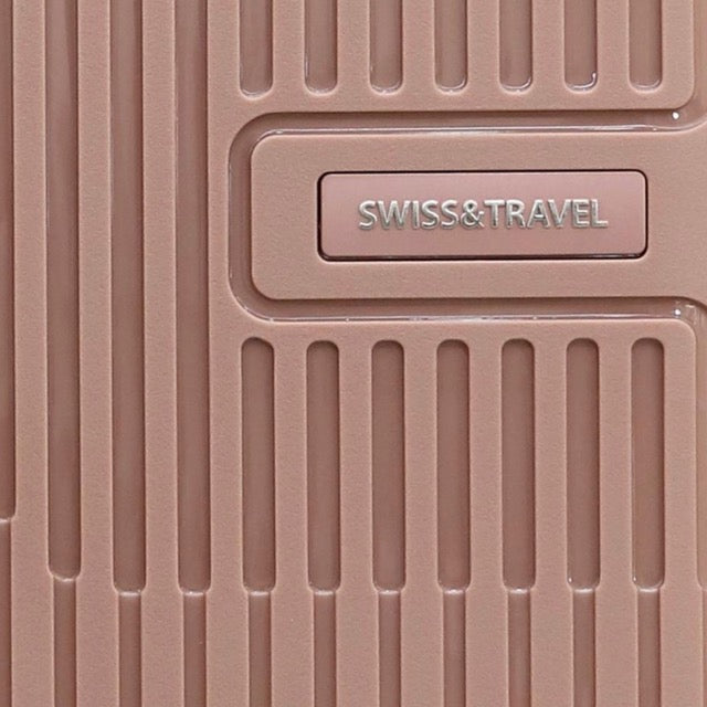 סט 3 מזוודות קשיחות שחור מסדרת SWISS-TRAVEL